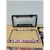Image 3 : Vintage Metal & Plastic License Plate Brackets - car and motorcycle