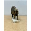 Image 3 : Metal Bison on Stone Base 8"W 6.25"T