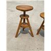 Image 2 : Height Adjustable Wooden Stools - 12" seat width