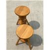 Image 3 : Height Adjustable Wooden Stools - 12" seat width