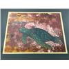 Image 1 : Framed Turtle Art piece - Frame Approx: 21.5x17.5"