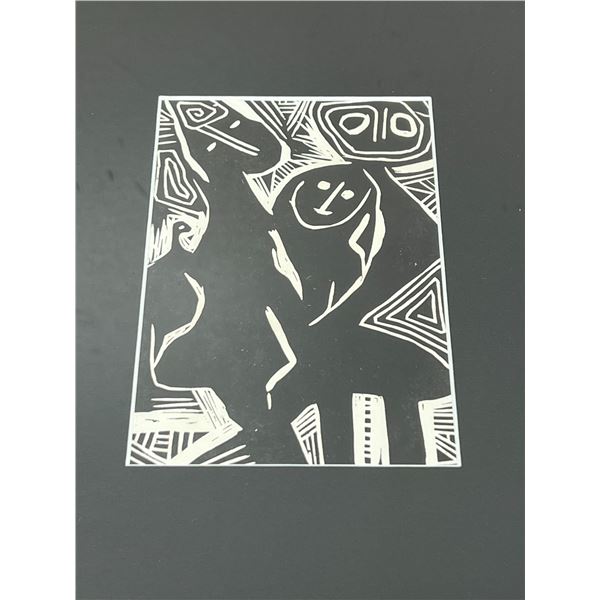 Unusual Abstract Art Piece - Smaller Frame approx: 10.25x12.25"