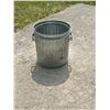 Image 1 : Galvanized Trash Can Approx: 15"W 16"T