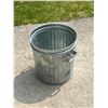 Image 2 : Galvanized Trash Can Approx: 15"W 16"T