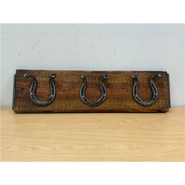 Rustic Horse Shoe Coat Rack - 24.5"W