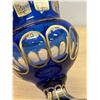 Image 3 : Cobalt Blue Crystal Vase 8.25"T 6"W