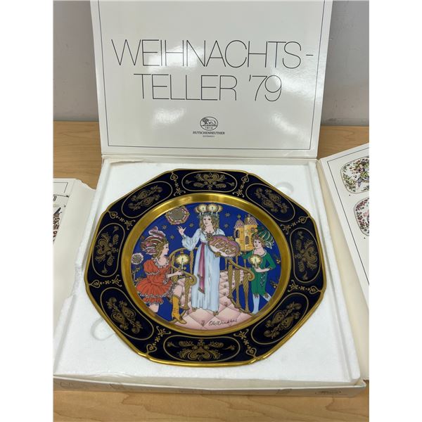 1979 German Porcelain Christmas Plate with box - Ole Winther 12.25"
