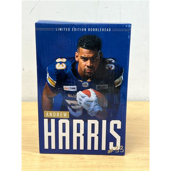 New Andrew Harris Winnipeg Blue Bombers Bobblehead