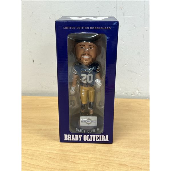 New Brady Oliveira Winnipeg Blue Bombers Bobblehead