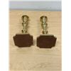 Image 7 : Pair Brass Candle Stick Holders 7.25"