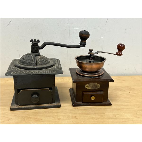 2 Manual Crank Coffee Grinders