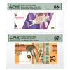 Image 1 : Aruba. Centrale Bank Van Aruba, 1990 & 2019, High Grade Issued Banknote Pair.