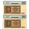 Image 2 : Bohemia & Moravia.... National Bank of Bohemia & Moravia, 1942, Specimen Banknote Pair.