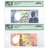 Image 1 : Central African Republic. Bank of Central African States, 1985, Issued Banknote Pair.