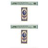 Image 1 : China. Bank of Taiwan, 1950, "Kinmen Branch", Sequential Issued Banknote Pair.