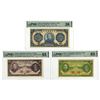 Image 1 : China. Central Reserve Bank of China, 1940, Issued Banknote Trio.