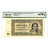 Image 1 : Czechoslovakia. National Bank of Czechoslovakia, 1945, Issued Banknote.