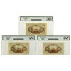 Image 2 : Korea. Bank of Chosen, ND (1945), Issued Banknote Trio.