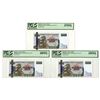 Image 1 : Zimbabwe. Reserve Bank of Zimbabwe, 2003, Issued Banknote Trio Including one "Top Pop"