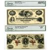 Image 1 : MI. Bank of Michigan and Erie & Kalamazoo Rail Road Bank, ND (1800s) and 1853, Remainder Banknote Pa