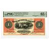 Image 3 : PA. $1 1861 Bank of Fayette County, Uniontown, Pennsylvania, Serial Number 1 Obsolete Banknote Rarit