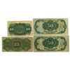 Image 2 : U.S. Fractional Currency, Fourth and Fifth Issue, 1863 to 1875 Issued Quartet