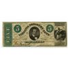 Image 1 : VA. Virginia Treasury Note, $5, March 13, 1862, Issued Banknote.