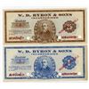 Image 1 : MD. W.D. Byron & Sons Inc.,1934 Specimen Depression Scrip Note Pair.
