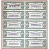 Image 1 : PA. Pittsburgh Clearing House Certificate, ND (1907), Uncut Sheet of 10, $10 Uniface Specimen-Proof 