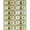Image 1 : U.S. Silver Certificates, $5, Series of 1934, 1934A, and 1934C, Issued Group of 12 Banknotes.