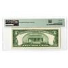 Image 2 : U.S. Silver Certificate, $5, Series of 1934C, Fr#1653W Wide (QA Block), Issued Banknote.