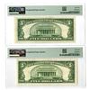 Image 2 : U.S. Silver Certificates, $5, Series of 1934C and 1934D, Issued Banknote Pair.