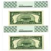 Image 2 : U.S. Silver Certificates, $5, Fr. 1655, Series of 1953, Sequential Issued Banknote Pair.