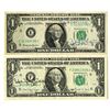 Image 1 : U.S. F.R.N. ,$1, Series of 1963B and Series 1988A, Both with Courtesy Autographs.