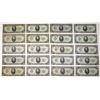 Image 1 : U.S. Federal Reserve Notes, $20, Series of 1934 and Series of 1934A, Issued Group of 20 Banknotes.