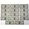 Image 1 : U.S. Federal Reserve Notes, $20, Series of 1934B, Fr.# 2056, Issued Group of 14 Banknotes.