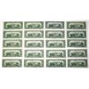 Image 2 : U.S. Federal Reserve Notes, $20, Series of 1934C, Fr.# 2057E, Issued Group of 20 Banknotes.