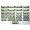 Image 2 : U.S. Federal Reserve Notes, $20, Series of 1934D, Fr.# 2058, Issued Group of 21 Banknotes.