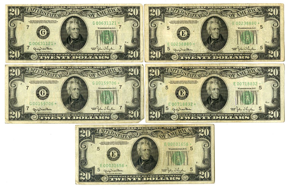 U.S. Federal Reserve Notes, $20, Series of 1950, Fr.# 2059*, Issued ...