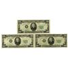 Image 1 : U.S. Federal Reserve Notes, $20, Series of 1950A, Issued Group of 3 Star Notes.
