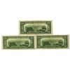 Image 2 : U.S. Federal Reserve Notes, $20, Series of 1950A, Issued Group of 3 Star Notes.