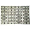 Image 1 : U.S. Federal Reserve Notes, $20, Series of 1950C to Series of 1950E, Issued Group of 24 Banknotes.