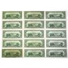 Image 2 : U.S. Federal Reserve Notes, $20, Series 1950 to Series 1977, Issued Group of 15 Banknotes.