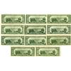 Image 2 : U.S. Federal Reserve Notes, $20, Series of 1963A, Fr.# 2066*, Issued Group of 11 Star Notes.