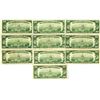 Image 2 : U.S. Federal Reserve Notes, $50, Series of 1934 to Series of 1950D, Issued Group of 10 Banknotes.