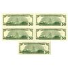 Image 2 : U.S. Federal Reserve Notes, $50, Series 1996, Fr.# 2126*, Issued Group of 5 Star Notes, 4 Sequential