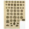 Image 1 : Fairman, Draper, Underwood & Company Proof Sheet of Obsolete Banknote Numeral Counters with a Few Vi