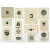 Image 1 : American Bank Note Co. Proof Vignette Assortment of Logo's, Seals, Arm, and Advertising Vignettes, N