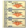 Image 1 : PA. First National Bank of Clearfield, ND (1870s), Uncut Sheet of 3 Checks with IR RN-J Type.