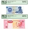 Image 1 : Angola. Banco de Angola, 1976 to 1995, Issued Banknote Pair.
